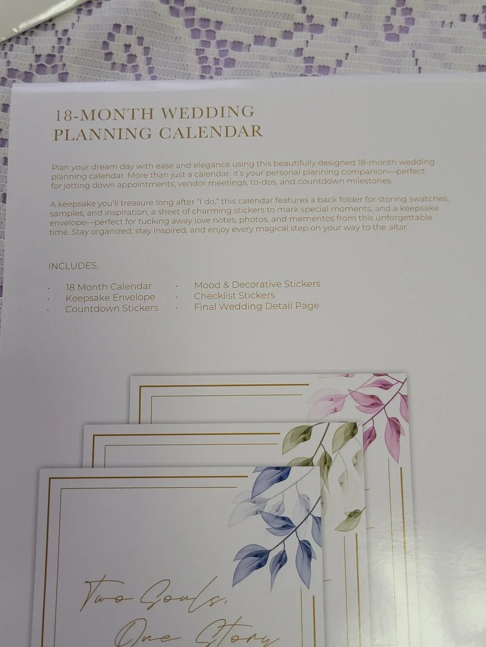 New! Wedding Planner Wall Calendar